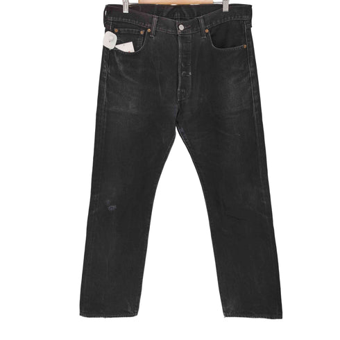 リーバイス Levis ボタン裏4032 501 先染めブラックデニムパンツ メンズ W34L30