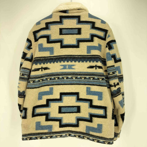 ザラ ZARA ネイティブ柄 フリース ボア ジャケット メンズ import:M