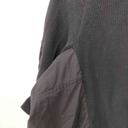 サカイ Sacai リブニット切替 ドッキング 袖フリル 半袖シャツ レディース JPN:2