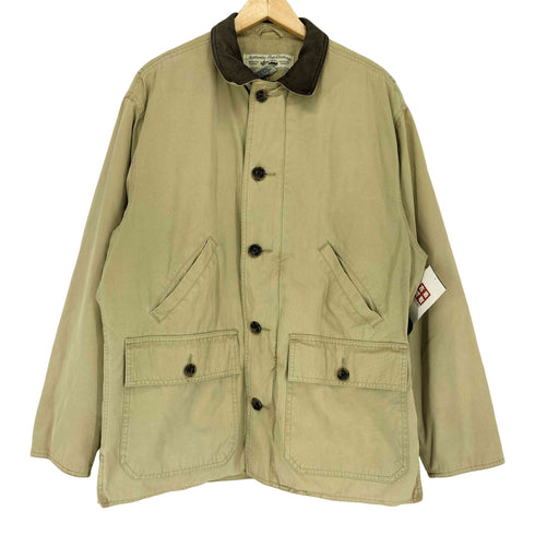 Authentic Gap Clothing オーセンティック ギャップ クロージング レザー切替 ハンティング カバーオール ジャケット メンズ S