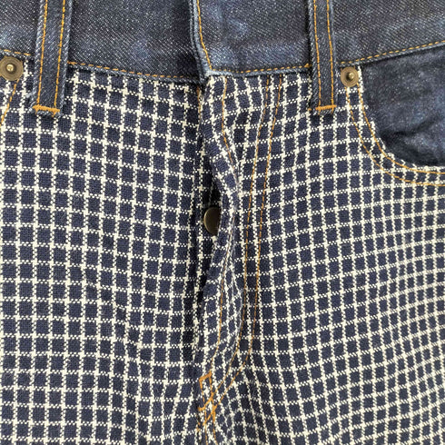 マルニ MARNI 切替 チェック ストレートデニムパンツ メンズ 29