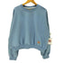 pluti Label プルティ Breakfast sweatshirt Blue ブレックファースト クロップド スウェット トレーナー レディース ONE SIZE