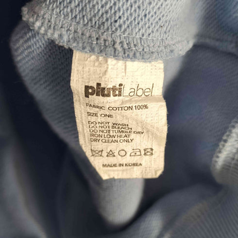 pluti Label プルティ Breakfast sweatshirt Blue ブレックファースト クロップド スウェット トレーナー レディース ONE SIZE