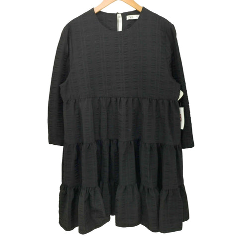 ザラ ZARA 七分丈 Aライン ティアード ワンピース レディース import:L