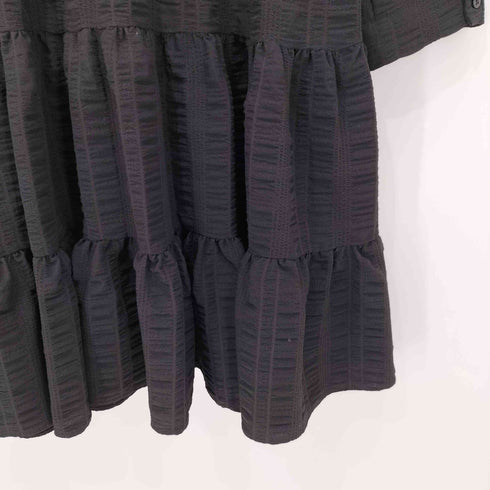 ザラ ZARA 七分丈 Aライン ティアード ワンピース レディース import:L