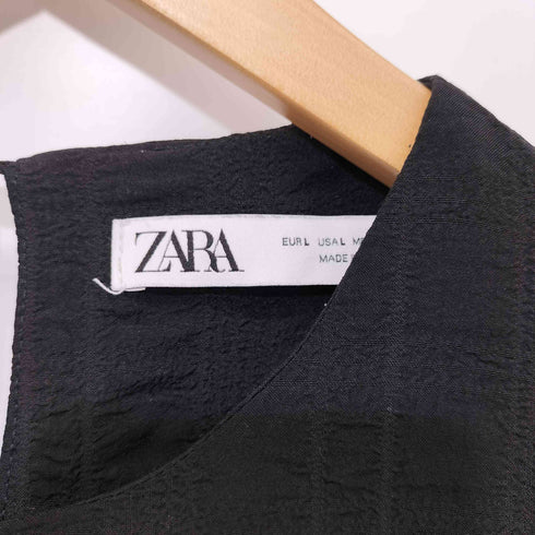 ザラ ZARA 七分丈 Aライン ティアード ワンピース レディース import:L