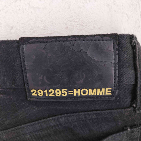 ニーキューイチニーキューゴーオム 291295=HOMME ストレート ブラック デニム パンツ メンズ 1