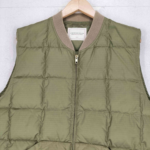 コンフォータブルリーズン COMFORTABLE REASON Rip-Stop Down Vest ノースリーブ キルティング リップストップ ダウン ベスト メンズ L