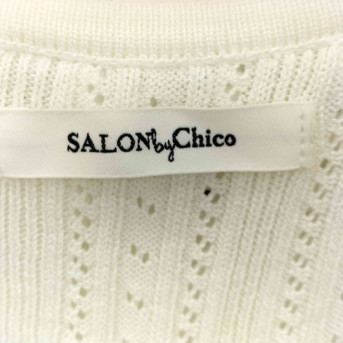 チコ Chico 26ss 7分袖 フリルドッキングクロシェフレアニット レディース FREE