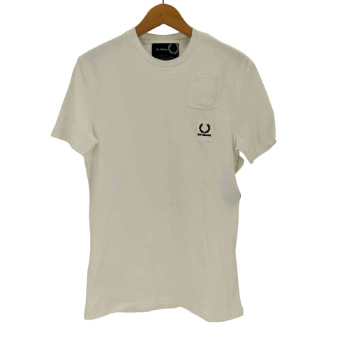 ラフシモンズ RAF SIMONS 刺繍ロゴ ポケット付き 半袖Tシャツ メンズ 36