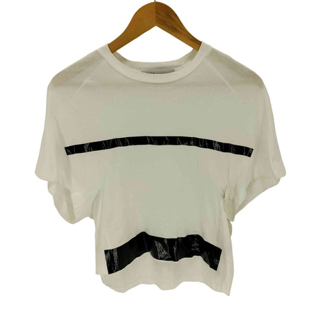 トーガアーカイブス TOGA ARCHIVES テープデザイン クロップドTシャツ レディース 2