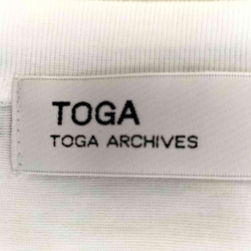 トーガアーカイブス TOGA ARCHIVES テープデザイン クロップドTシャツ レディース 2