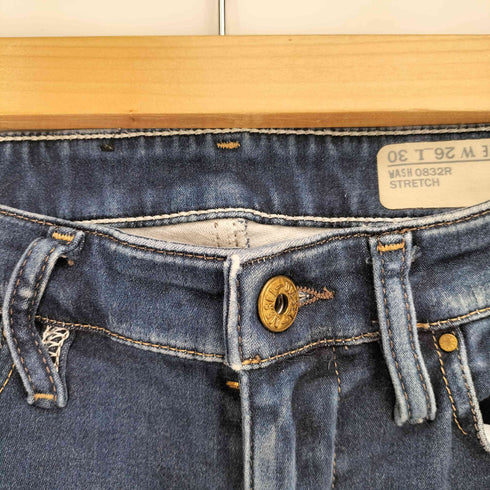 ディーゼル DIESEL SUPER SLIM-SKINNY REGULAR WAIST ダメージ スキニー デニム レディース W26 L30
