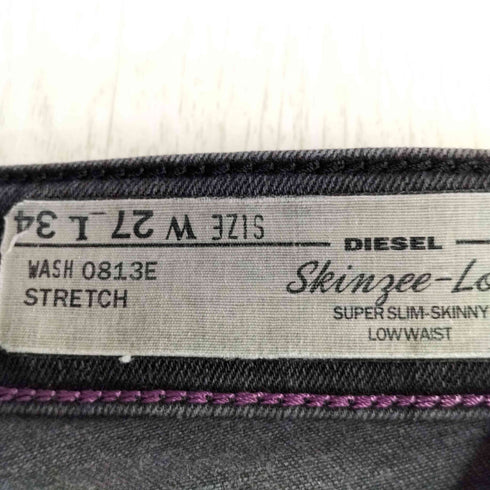 ディーゼル DIESEL SUPERSLIM-SKINNY LOWWAIST スキニー ブラックデニム レディース W27 L34