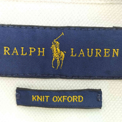 ラルフローレン RALPH LAUREN 現行タグ KNIT OXFORD スモールポニー刺繍 鹿の子 L/S 長袖 シャツ レディース import:S
