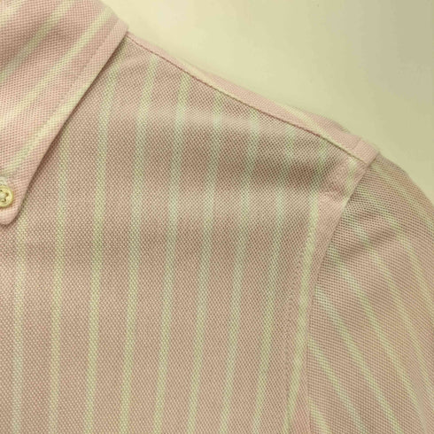 ラルフローレン RALPH LAUREN 現行タグ KNIT OXFORD スモールポニー刺繍 ストライプ 鹿の子 L/S 長袖 シャツ レディース import:S