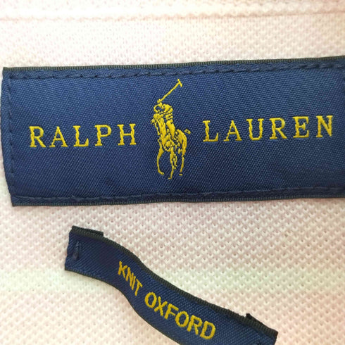 ラルフローレン RALPH LAUREN 現行タグ KNIT OXFORD スモールポニー刺繍 ストライプ 鹿の子 L/S 長袖 シャツ レディース import:S