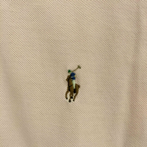 ラルフローレン RALPH LAUREN 現行タグ KNIT OXFORD スモールポニー刺繍 鹿の子 L/S 長袖 シャツ レディース import:S