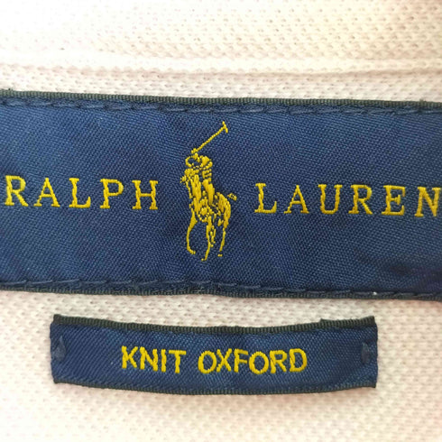 ラルフローレン RALPH LAUREN 現行タグ KNIT OXFORD スモールポニー刺繍 鹿の子 L/S 長袖 シャツ レディース import:S