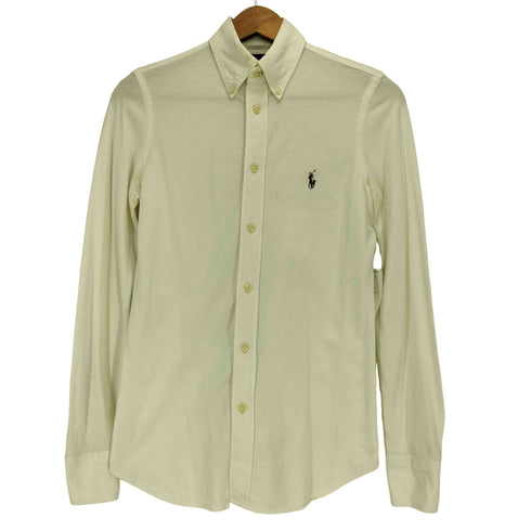 ラルフローレン RALPH LAUREN 現行タグ KNIT OXFORD スモールポニー刺繍 鹿の子 L/S 長袖 シャツ レディース import:S