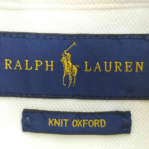 ラルフローレン RALPH LAUREN 現行タグ KNIT OXFORD スモールポニー刺繍 鹿の子 L/S 長袖 シャツ レディース import:S