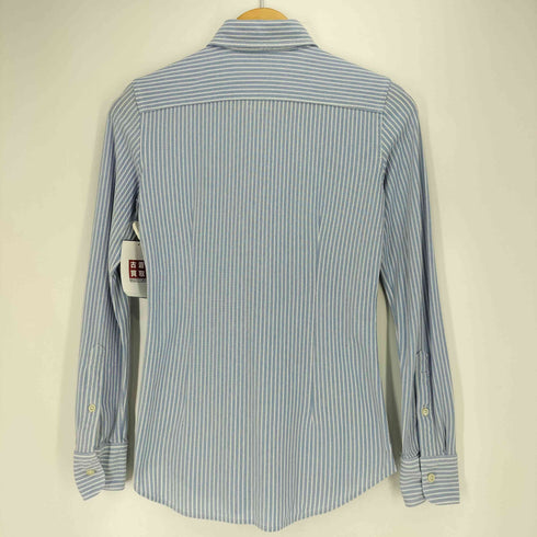 ラルフローレン RALPH LAUREN 現行タグ KNIT OXFORD スモールポニー刺繍 ストライプ 鹿の子 L/S 長袖 シャツ レディース import:S
