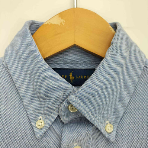ラルフローレン RALPH LAUREN 現行タグ KNIT OXFORD スモールポニー刺繍 鹿の子 L/S 長袖 シャツ レディース import:S