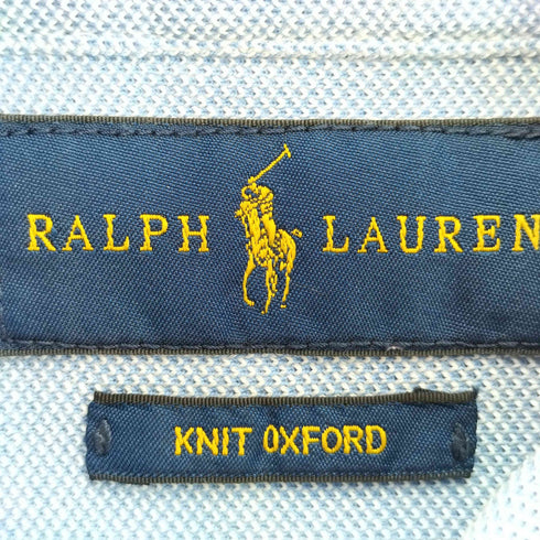 ラルフローレン RALPH LAUREN 現行タグ KNIT OXFORD スモールポニー刺繍 鹿の子 L/S 長袖 シャツ レディース import:S