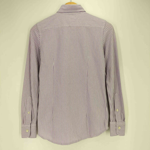 ラルフローレン RALPH LAUREN 現行タグ KNIT OXFORD 刺繍 ストライプ 鹿の子 L/S 長袖 シャツ レディース import:S
