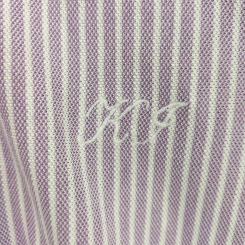 ラルフローレン RALPH LAUREN 現行タグ KNIT OXFORD 刺繍 ストライプ 鹿の子 L/S 長袖 シャツ レディース import:S