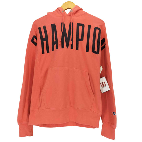 チャンピオン Champion REVERSE WEAVE 復刻 単色タグ ロゴプリント プルオーバーパーカー メンズ JPN:XL