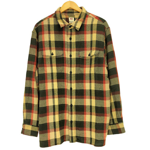 リーバイス Levis ヘリンボーン チェック 2ポケ L/S 長袖 シャツ メンズ import:L