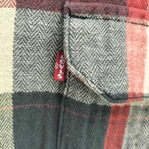 リーバイス Levis ヘリンボーン チェック 2ポケ L/S 長袖 シャツ メンズ import:L