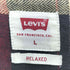 リーバイス Levis ヘリンボーン チェック 2ポケ L/S 長袖 シャツ メンズ import:L