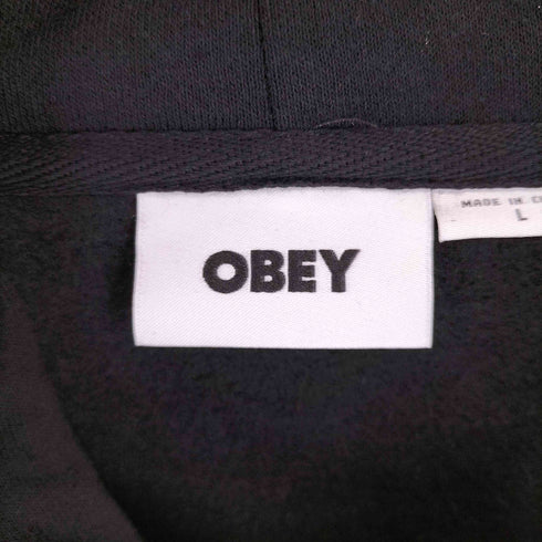 オベイ OBEY RED UCER HOOD レデューサー・フード 長袖 パーカー メンズ L