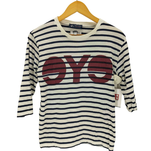 アイジュンヤワタナベコムデギャルソンマン eYe JUNYA WATANABE COMME des GARCONS MAN AD2012 eYeロゴ 7分丈ボーダーカットソー レディース S