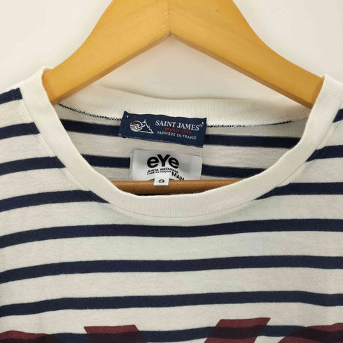 アイジュンヤワタナベコムデギャルソンマン eYe JUNYA WATANABE COMME des GARCONS MAN AD2012 eYeロゴ 7分丈ボーダーカットソー レディース S