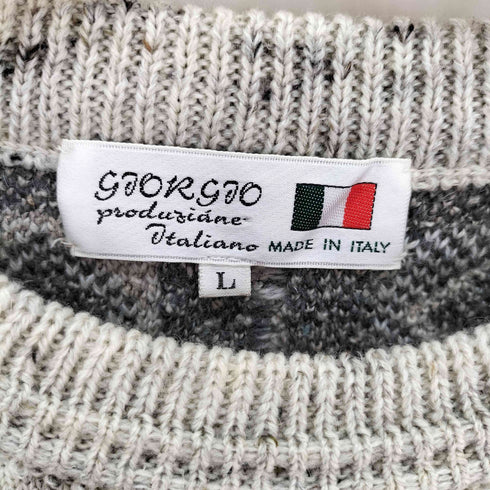 giorgio 総柄 クルーネックニット メンズ import:L