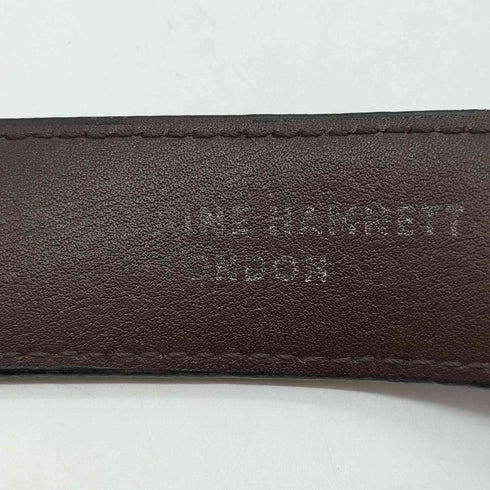 キャサリンハムネットロンドン KATHARINE HAMNETT LONDON ペイズリー型押し レザーベルト メンズ