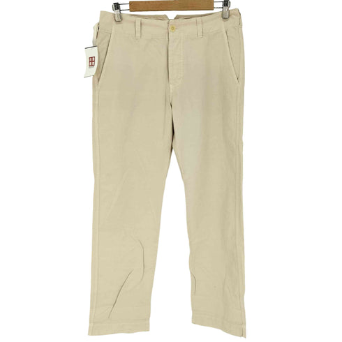 エムエイチエル MHL. バックシンチ コットンリネン ストレートパンツ レディース JPN:M