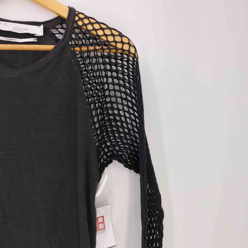 IRO EXPERIENCE 袖異素材切替 ライトオンス クルーネック ニット レディース import:XS