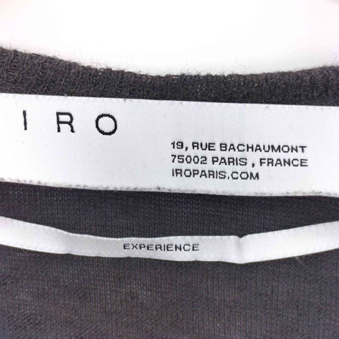IRO EXPERIENCE 袖異素材切替 ライトオンス クルーネック ニット レディース import:XS