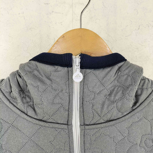 アディダス adidas ニット切替 フラワー デザイン ボンディング ジップアップ フーデッドジャケット レディース M