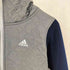 アディダス adidas ニット切替 フラワー デザイン ボンディング ジップアップ フーデッドジャケット レディース M