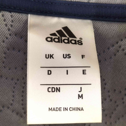 アディダス adidas ニット切替 フラワー デザイン ボンディング ジップアップ フーデッドジャケット レディース M