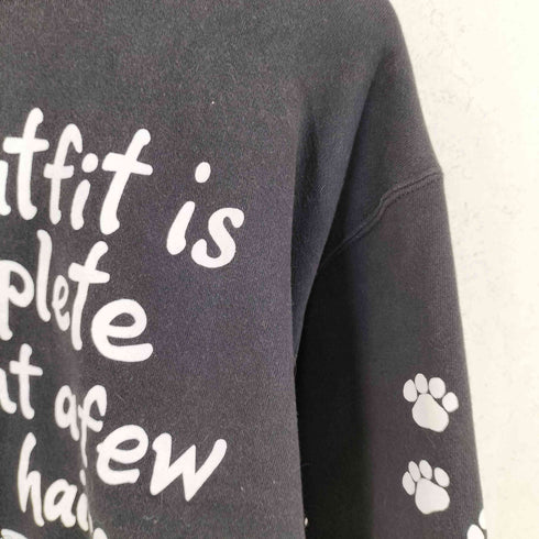 リー Lee 90s USA製 HEAVY WEIGHT 犬 足跡 プリント 長袖 クルーネック スウェット メンズ M