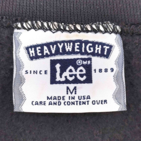 リー Lee 90s USA製 HEAVY WEIGHT 犬 足跡 プリント 長袖 クルーネック スウェット メンズ M