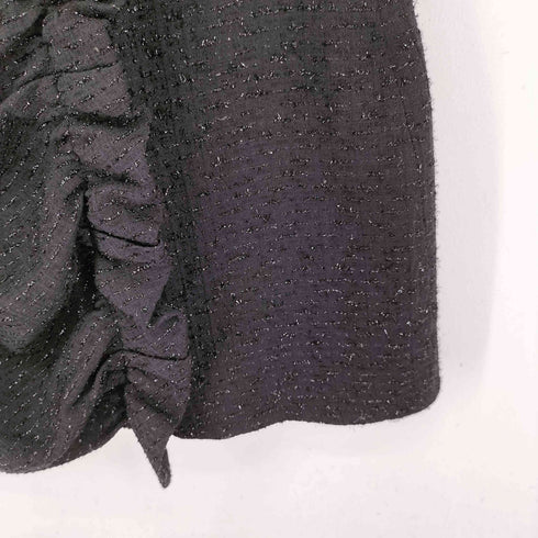ザラ ZARA フロントフリルデザイン ラメ 長袖ワンピース レディース import:L