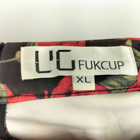 FUKCUP バラ スカル 総柄 半袖ワンピース レディース import:XL