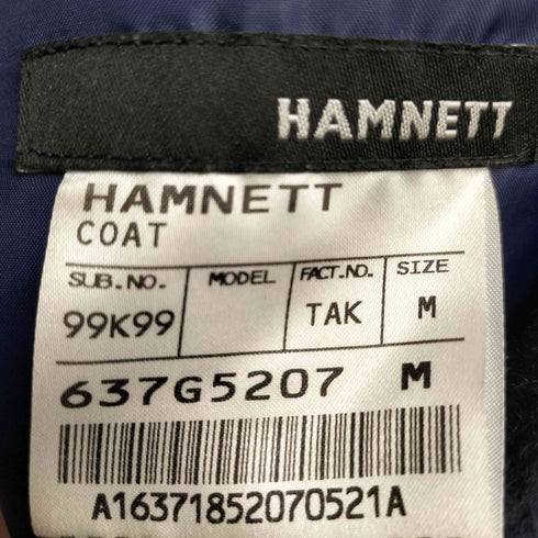 ハムネット HAMNETT フーテッド ショールカラー コート レディース import:M